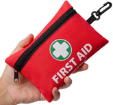 General Medi Mini First Aid Kit with 110 pieces showing comprehensive contents for quick care.