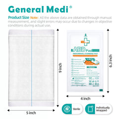 General Medi sterile abdominal combine pad individually wrapped for clean access.