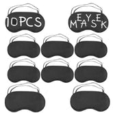 Generic blindfold with adjustable strap for secure blackout during travel.