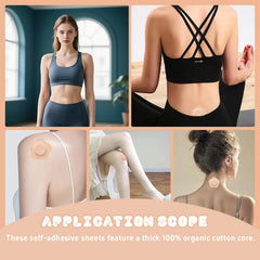 Generic Castor Oil Pack Wraps beige flower-design patches for belly button coverage.