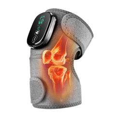 Generic cordless knee massager showing heat and vibration for targeted relief