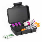 Generic dual 3ml and 30ml vial case helps keep injections organized for travel