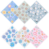 Generic glass cleaning cloth with floral pattern for eyeglasses and screens, lint-free and gentle