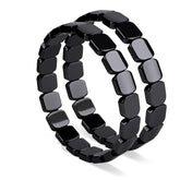 Generic Hematite bracelet for men with stretch beaded design, ideal for daily wear.