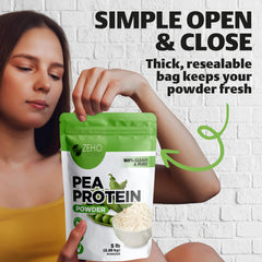 Generic pea protein isolate in a baking bowl for meals and snacks