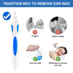 Generic Q Grips spiral tip enables precise, controlled ear wax removal.