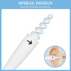 Close-up of QGrips spiral tip showing soft contact for comfort