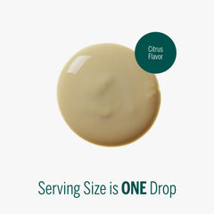 Genestra A-Mulsion citrus flavor splash, easy-taste supplement.