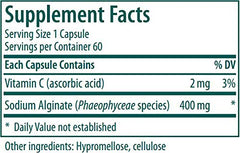 Genestra Brands Sodium Alginate capsules supports protein metabolism in daily use.