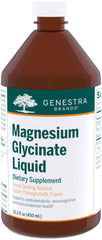 Genestra Magnesium Glycinate Liquid bottle for daily muscle support and metabolism.