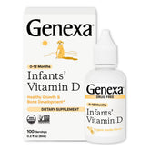 Genexa Infants Vitamin D Drops bottle for easy daily dosage supporting healthy bones