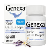 Genexa Kids Calm Keeper bottle shows natural packaging offering calm for children.