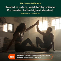 Genius Hydrate powder dissolving in water provides electrolyte support after workouts.