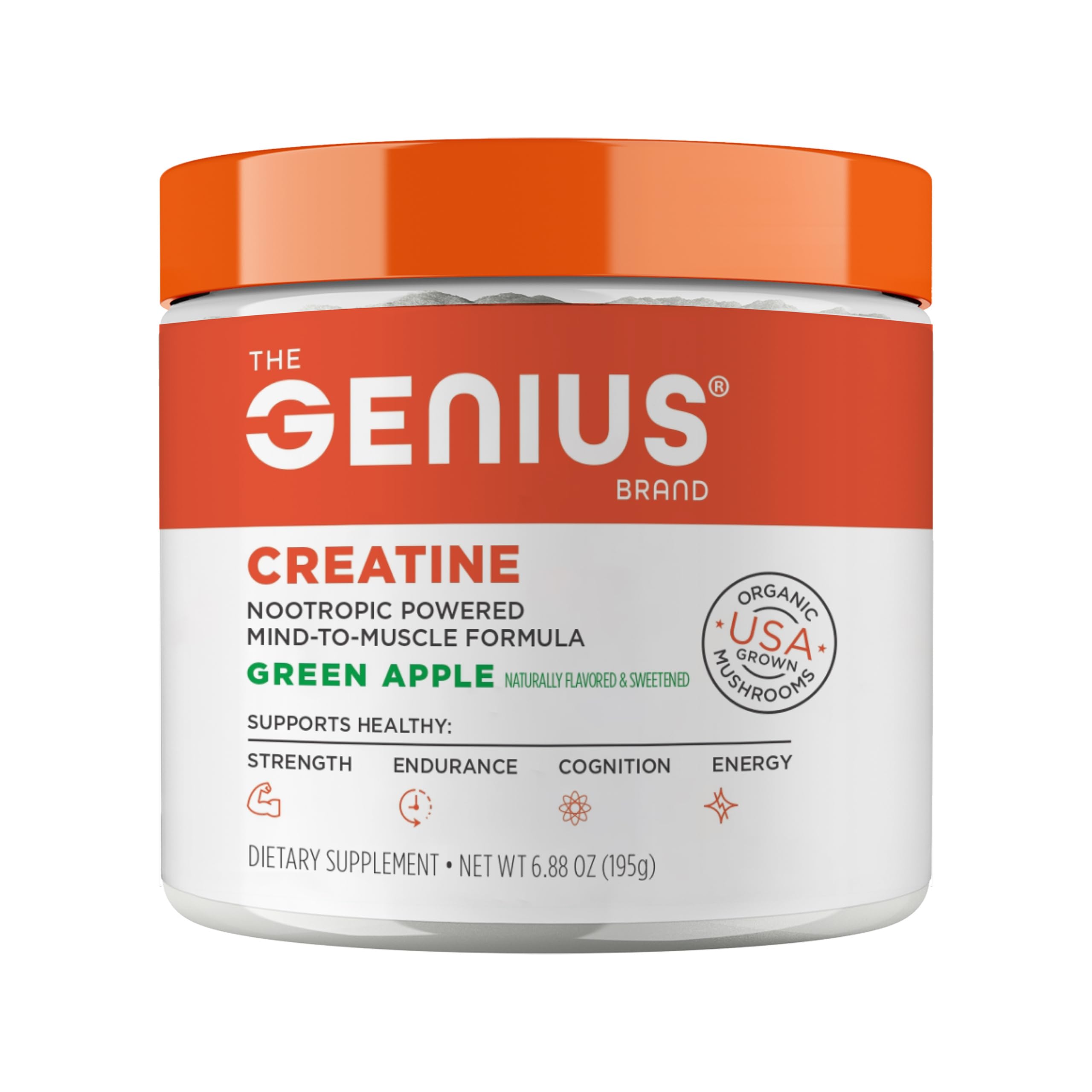 The Genius Brand Genius Creatine, envase-dispensador para dosificación rápida y conveniente
