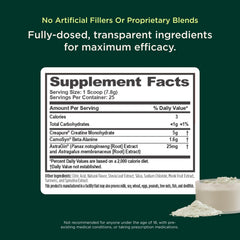 Genius Creatine mixing in water for quick hydration and performance support.