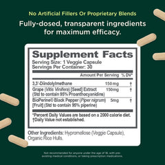 Grape seed extract on Genius Estrogen Balance bottle