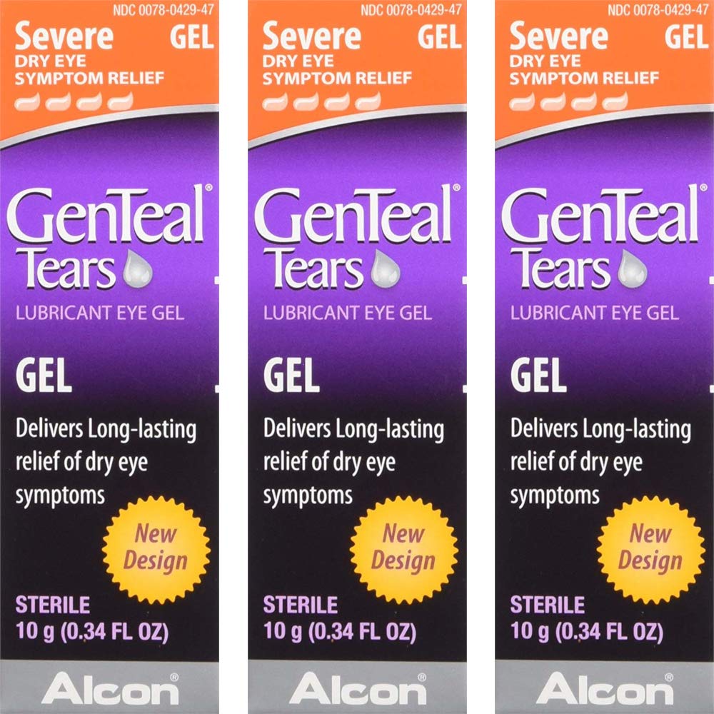 GenTeal severe dry eye relief gel bottle ready for daily lubrication and comfort.