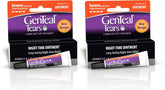Genteal Tears Night-Time Ointment pack of 2 showing overnight eye lubrication for dry-eye symptoms.