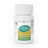 Gericare Ferrous Gluconate bottle front showing daily iron support.