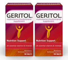 Geritol balance bottle pour shows easy daily use for energy support