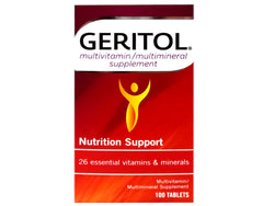 Geritol Complete bottle front view for daily energy support.