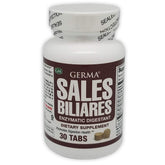 Germa Bile Salts bottle label highlighting a natural formula for fat digestion.