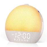 Geuuap Sunrise Alarm Clock front view with khaki finish for modern bedside use