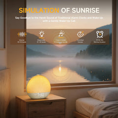 Geuuap Sunrise Alarm Clock offering sleep sounds for bedtime ambience