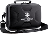Gevoke 410-piece waterproof first aid kit front view for home and travel readiness
