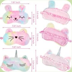 Geyoga bunny sleep eye cover plush design comforts kids during bedtime