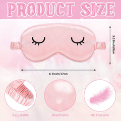Geyoga 2-piece kids eye masks in pink and gray packaging