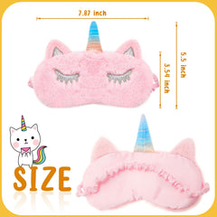 Geyoga mascarilla dormir niño gato de peluche diseño tierno para dormir