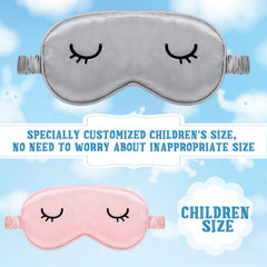 Geyoga silk eye mask with adjustable strap for growing heads
