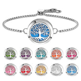 GFONDINGD Aromatherapy Diffuser Bracelet with Tree of Life locket, wearable fragrance on the go.