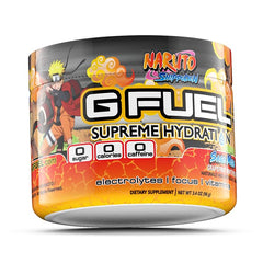G Fuel Naruto Sage Supreme Hydration tub with grapefruit-white peach flavor for focused energy.