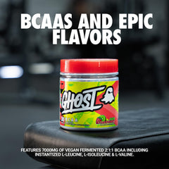GHOST BCAA shaker Kiwi Strawberry shows convenient on-the-go hydration