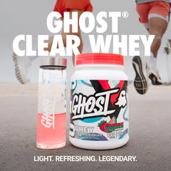 GHOST Clear Whey Isolate Strawberry Watermelon in shaker for on-the-go fueling
