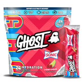 GHOST Hydration Sonic Cherry Limeade stick dissolves in water for a refreshing electrolyte boost.