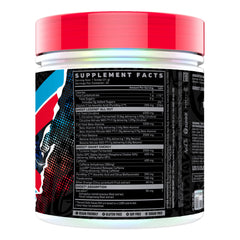 Ghost Legend All Out ingredients label highlights caffeine and nitrates for endurance.