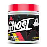GHOST Pump pineapple tub for stimulant-free pre-workout use.