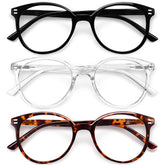 GIBLOGO reading glasses in a close-up frame highlighting blue light protection.