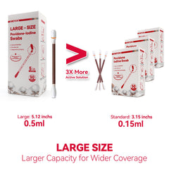 GIETON swab using snap-action saturation for quick, ready-to-use care.