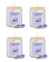 GITRANG lavender candle set in frosted jars creates a calming ambience.