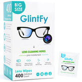 GlintFy lens wipes bottle for on-the-go cleaning, safe and scratch-free.