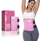 glitz Compresa de aceite de ricino wrap con cierres de velcro para ajuste cómodo