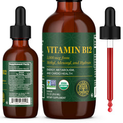 Global Healing Center B12 sublingual bottle shown for easy daily energy support.
