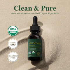Global Healing Center B12 sublingual liquid drops with clear dosing.