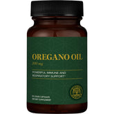 Global Healing Center oregano oil capsules bottle for easy daily immune support.