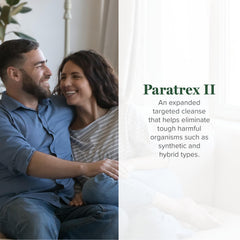 Global Healing Paratrex II label close-up showing product details for informed use