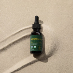 Global Healing Center B12 organic certification seal signals quality ingredients.